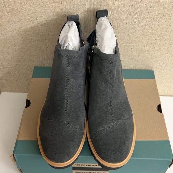 COPY - WOMENS TOMS MAUDE BOOTIES IN FORGED IRON GRAY SUEDE SIZE 7.5 OUT OF STOC… - Picture 4 of 12